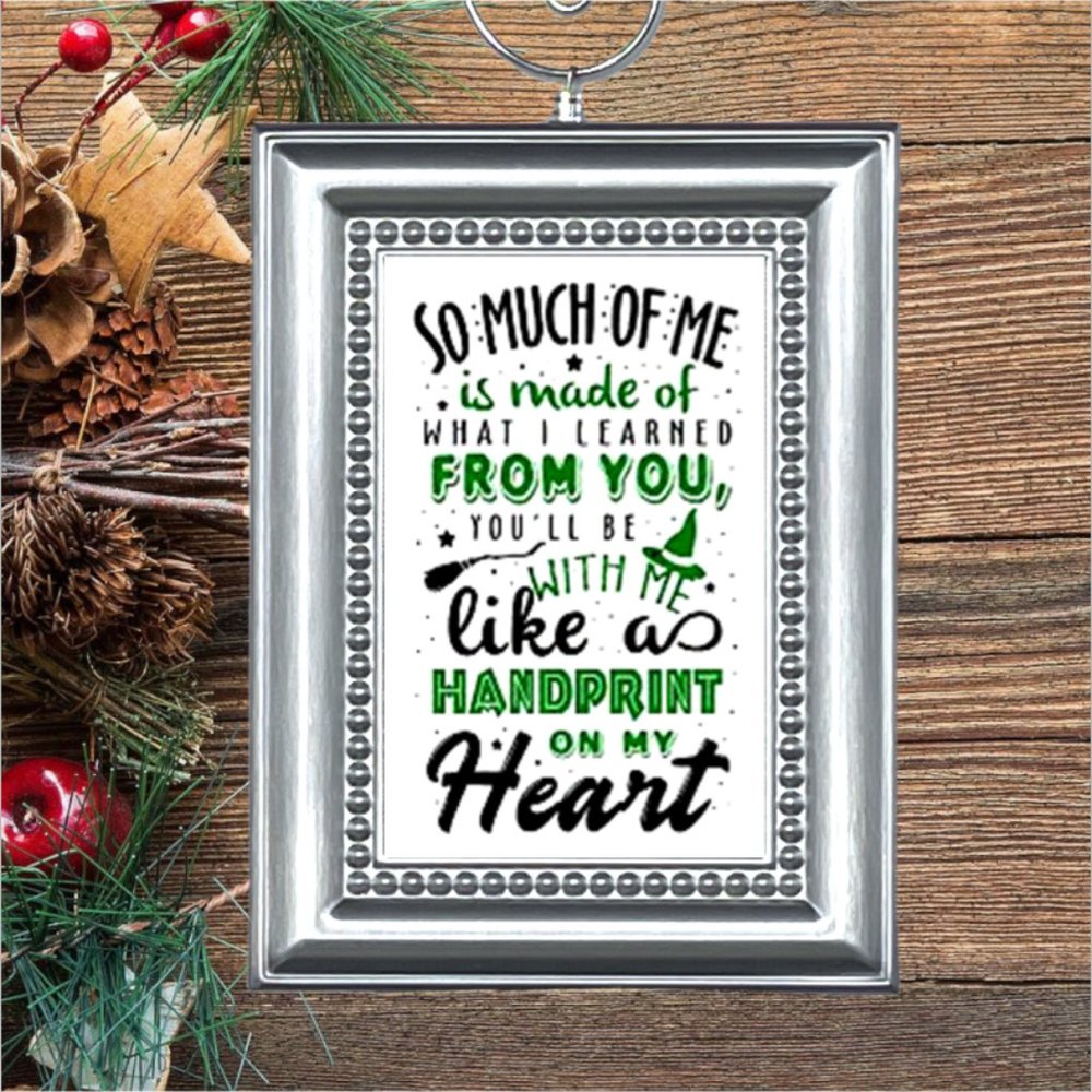 Wicked Broadway Musical Quote Christmas‎ Tree Ornament